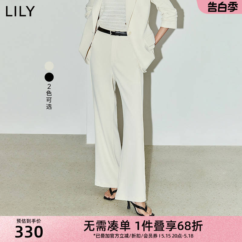 LILY都市休闲高腰西装休闲裤