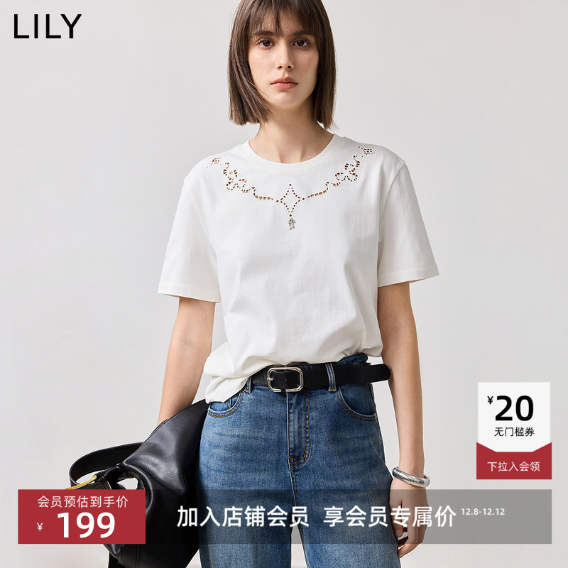 LILY百搭全棉设计感短袖T恤
