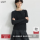 羊毛兔毛混纺老钱风亨利领气质通勤针织衫 LILY2025冬新款 女装 毛衣