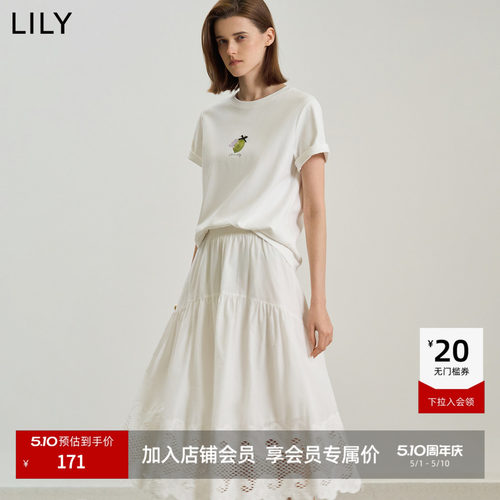 LILY百搭全棉短袖通勤女上衣T恤