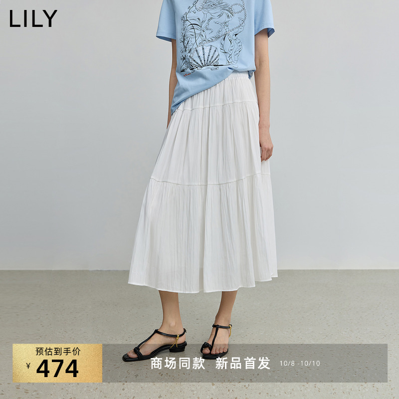 LILY简约新款蛋糕百搭半身裙