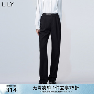 LILY复古显瘦垂坠感西装休闲裤