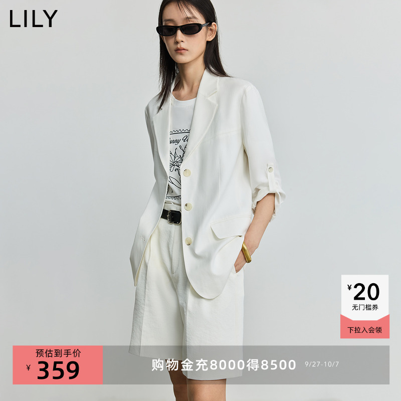 LILY通勤七分袖新款西装外套