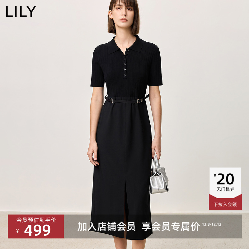LILY收腰设计感女装连衣裙
