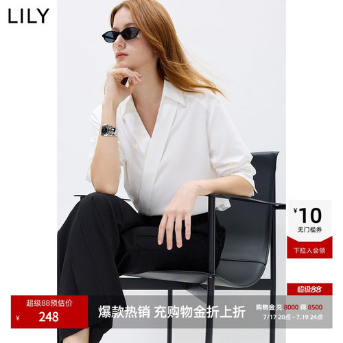 LILY通勤套头设计感新款雪纺衫