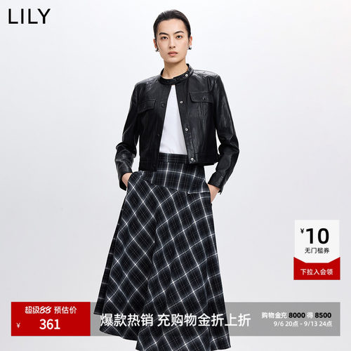 LILY通勤立领帅气新款夹克外套