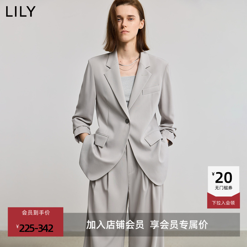 LILY通勤百搭一粒扣西装外套