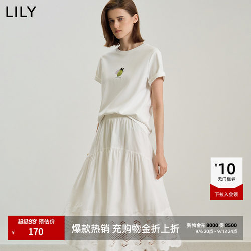 LILY百搭全棉短袖通勤女上衣T恤