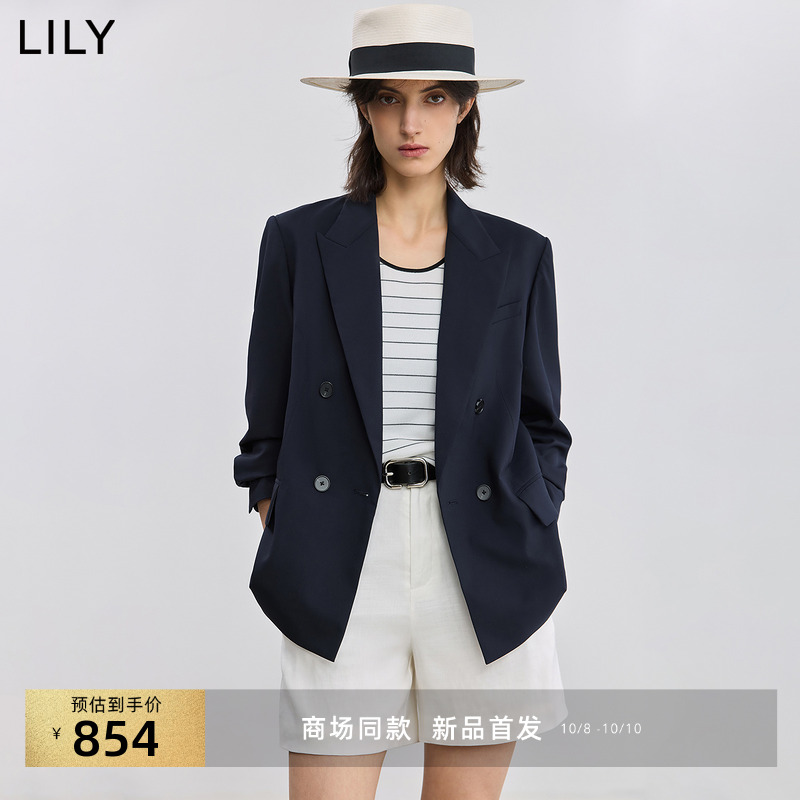 LILY通勤薄款女装新款西装外套