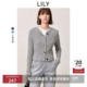 圆领针织开衫 外套女短款 女装 毛感修身 商场同款 LILY2025新款