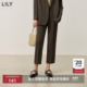 女装 优雅OL气质经典 简约百搭显瘦通勤小脚裤 LILY新款 休闲裤