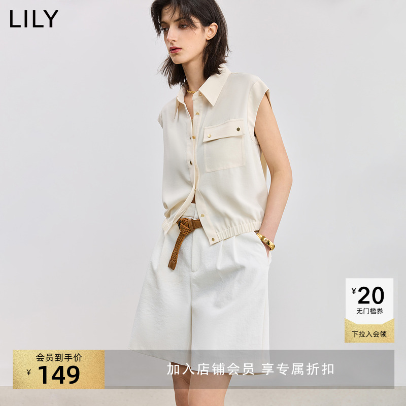 LILY无袖简约通勤百搭衬衫