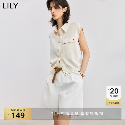 LILY无袖简约通勤百搭衬衫