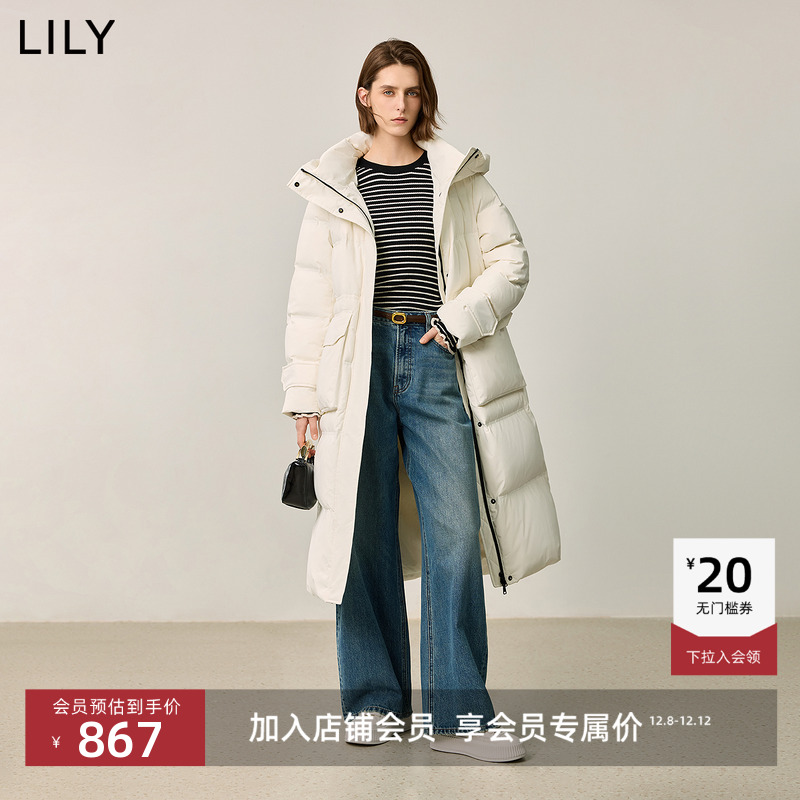 LILY女装户外收腰百搭羽绒服