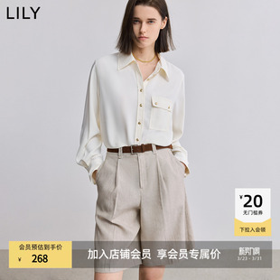 衬衫 LILY2026春新款 设计感通勤气质优雅职业宽松垂感长袖 时尚 女装