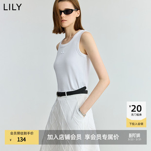 女装 弹力百搭圆领无袖 经典 修身 T恤吊带背心 基础款 LILY2026新款