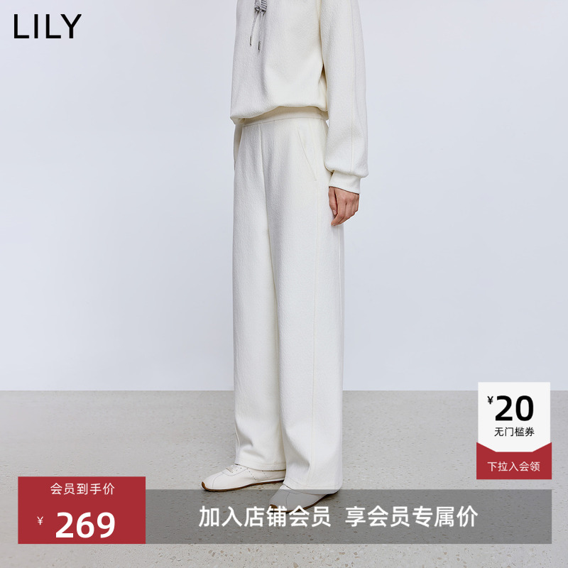 LILY通勤简约风显瘦百搭直筒裤