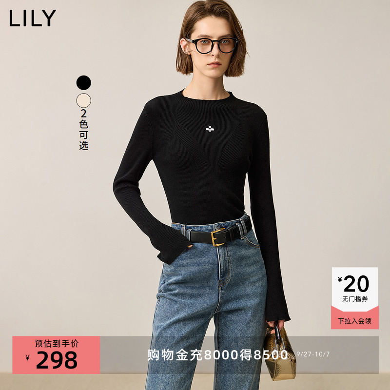 修身显瘦纯色针织衫LILY打底内搭