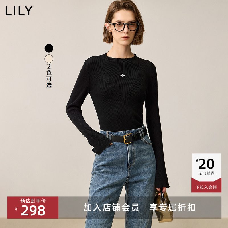 修身显瘦纯色针织衫LILY打底内搭