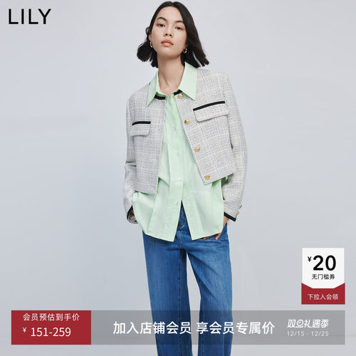 Lily新款百搭复古小香风短外套