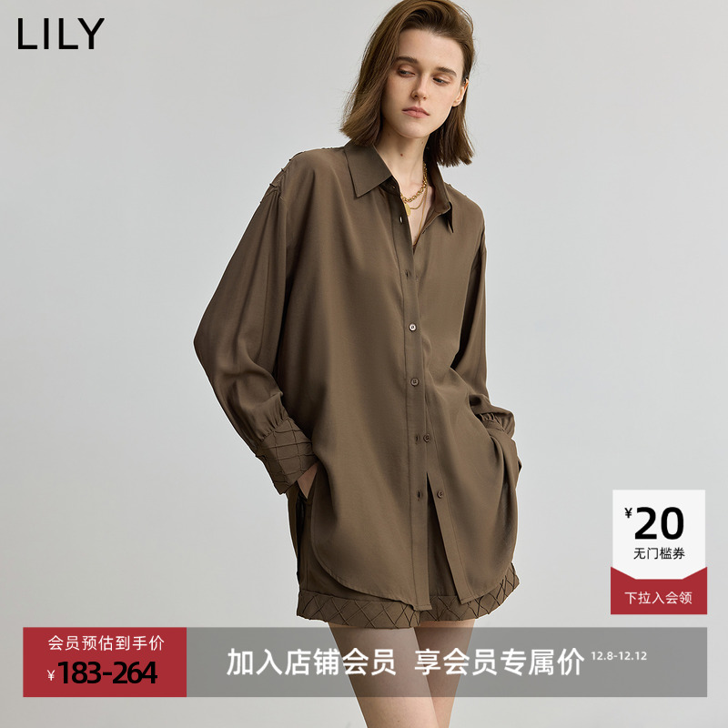 LILY通勤薄款全棉百搭简约衬衫