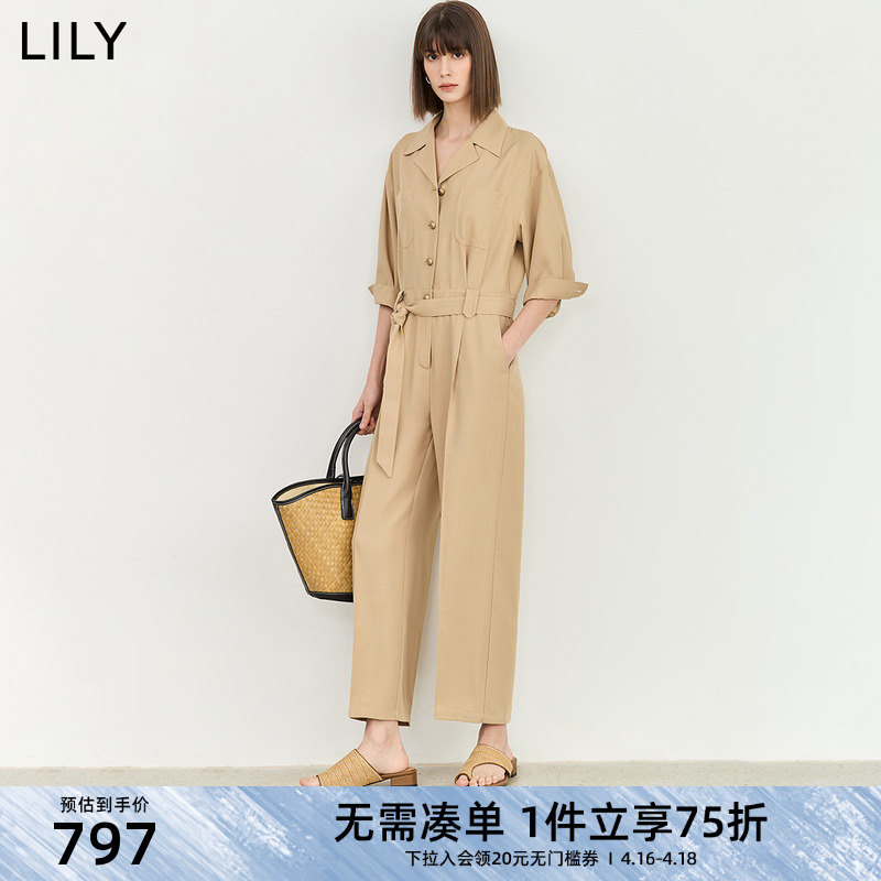 连体工装裤LILY干练通勤显瘦