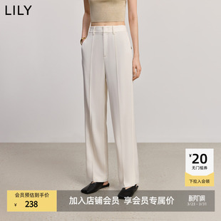 直筒裤 含醋酸老钱风气质休闲垂感百搭通勤西裤 女装 LILY2025新款