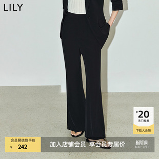 微喇裤 休闲裤 女 简约休闲通勤垂感显瘦高腰直筒西装 LILY2025新款
