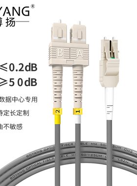 博扬（BOYANG）BY-K30152M 电信级铠装光纤跳线sc-lc 30米多模双