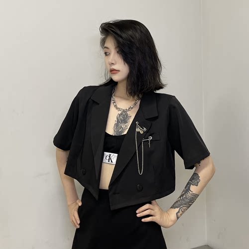 0小西装炸街短款夏季设计感上衣