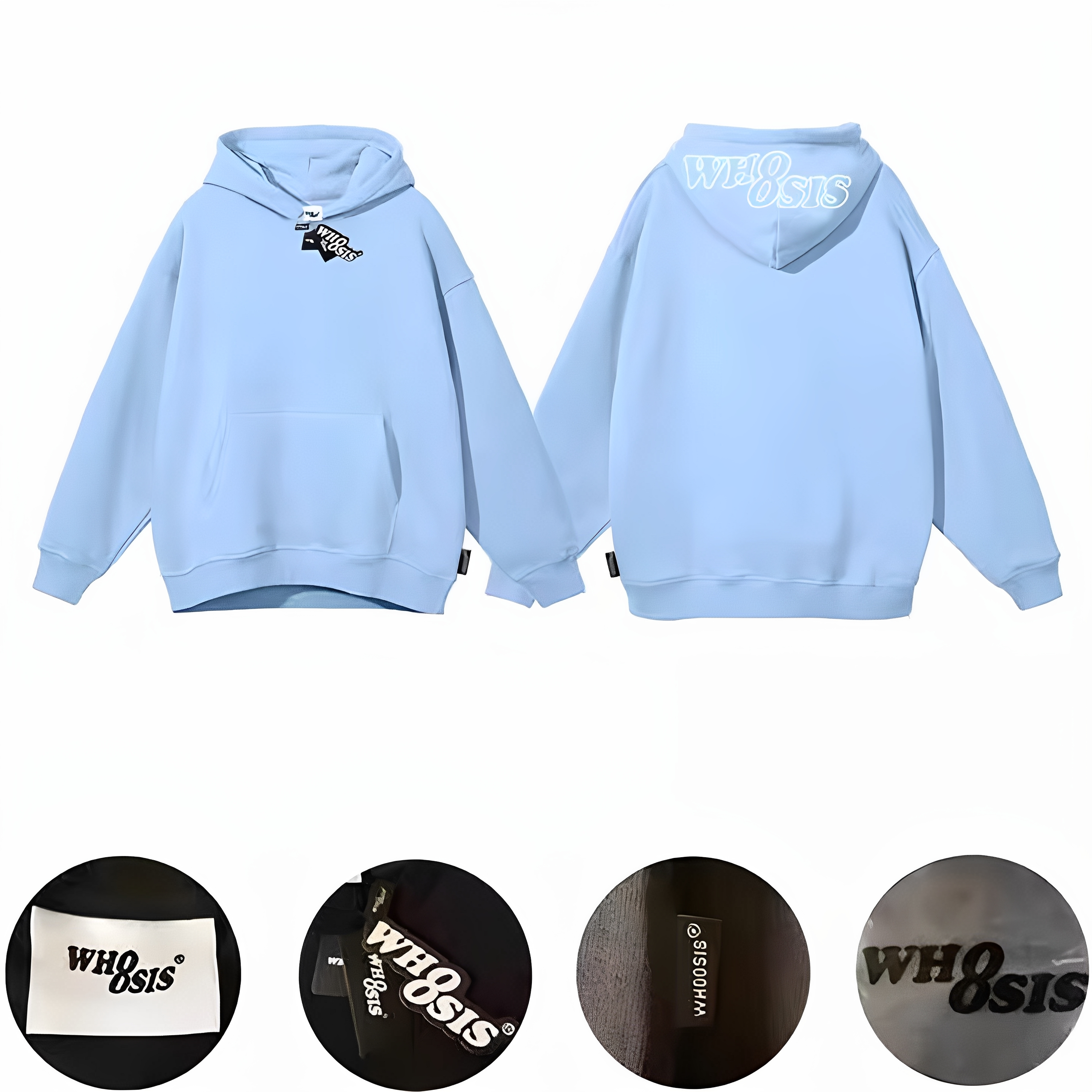 不知其名刺绣连帽纯棉卫衣