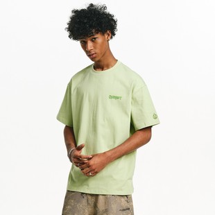 透气男女款 明星同款 t恤美式 火焰横排情侣短袖 潮牌小火苗 BURNIN