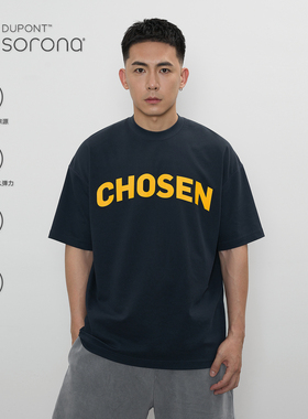 TOPTIER BRO 24SS 220g珠地布索罗娜凉感CHOSEN ONE印花短袖T恤男