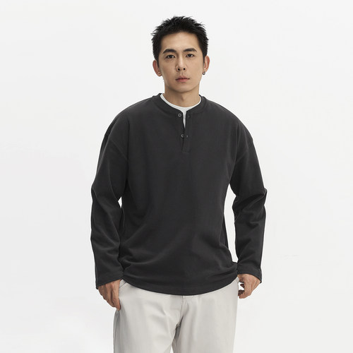 TOPTIERBRO250g亨利领长袖T恤