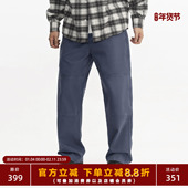 BRO 320g耐磨舒适单膝工装 裤 TOPTIER 男水洗做旧宽松直筒休闲长裤