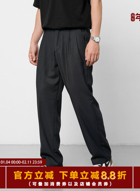 TOPTIER BRO 23AW 抗皱TR混纺直筒西裤男通勤百搭休闲西装长裤