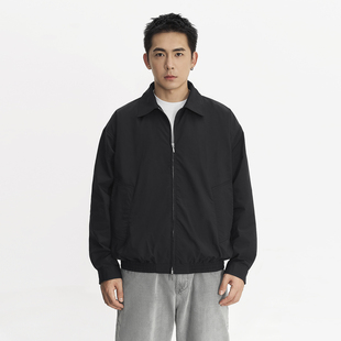 翻领哈灵顿夹克外套男春秋季 TOPTIER BRO 经典 上衣 简约通勤短宽版