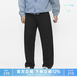 男宽松直筒通勤百搭长裤 挺括舒适斜纹布chino休闲裤 BRO TOPTIER