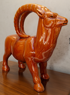 陶瓷羚羊摆件十二生肖羊礼品