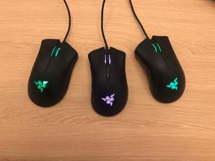 幻彩版 正品 白色 6400dpi 电竞有线游戏鼠标 二手雷蛇炼狱蝰蛇精英