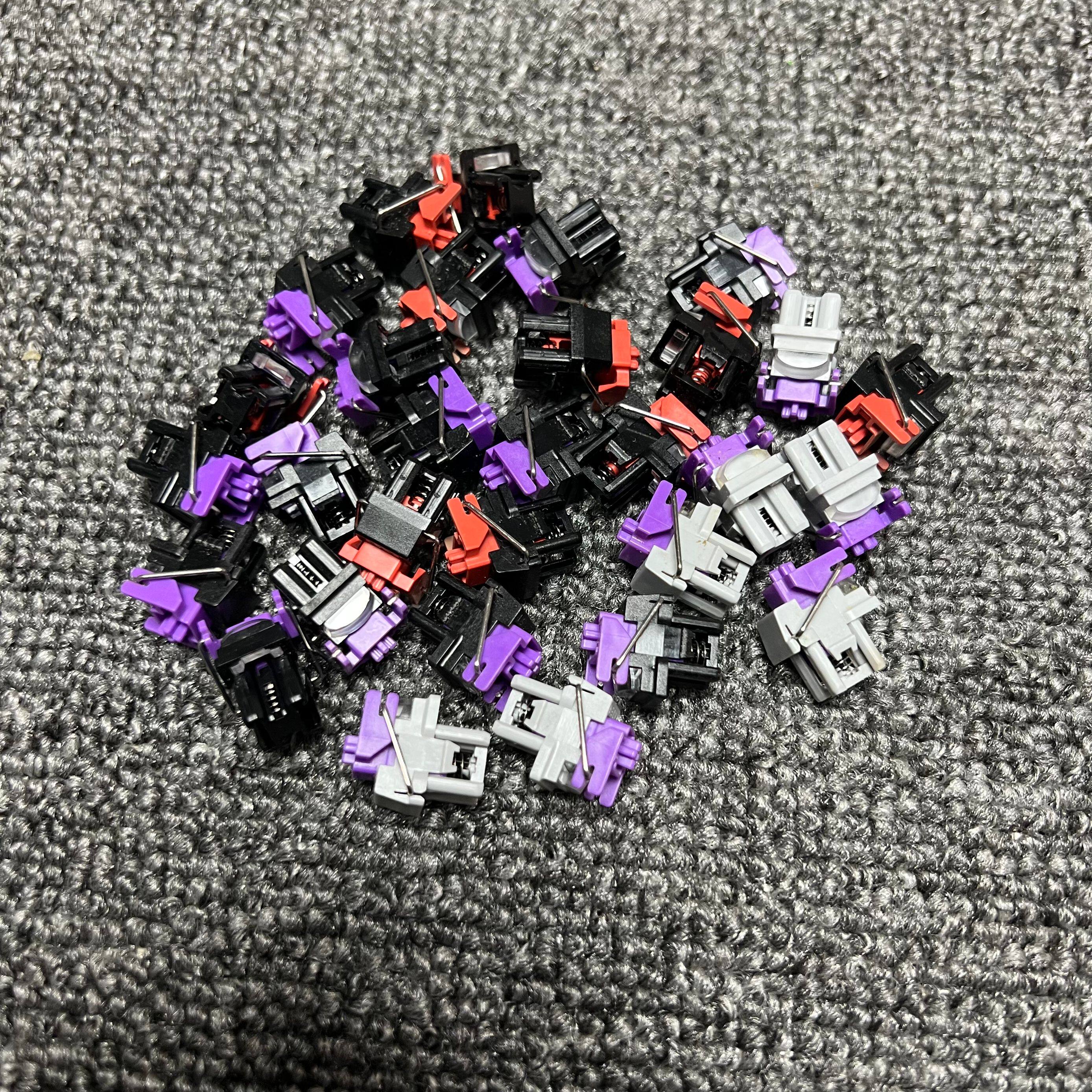 雷蛇猎魂光珠精英标准版粉晶雷蛇光轴轴体紫红黑静音段落线性试轴