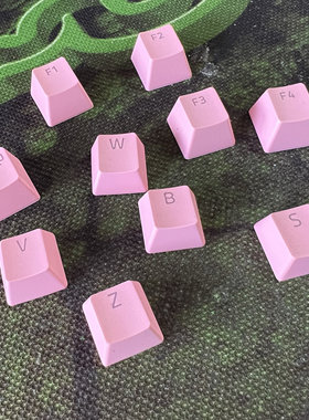 雷蛇黑寡妇V3粉晶幻彩机械键盘粉晶键帽配件