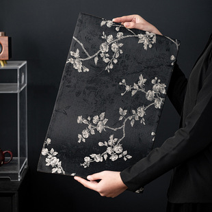 国风茶席轻奢中式织锦缎玫瑰茶旗茶杯垫隔热垫茶道茶垫茶台布