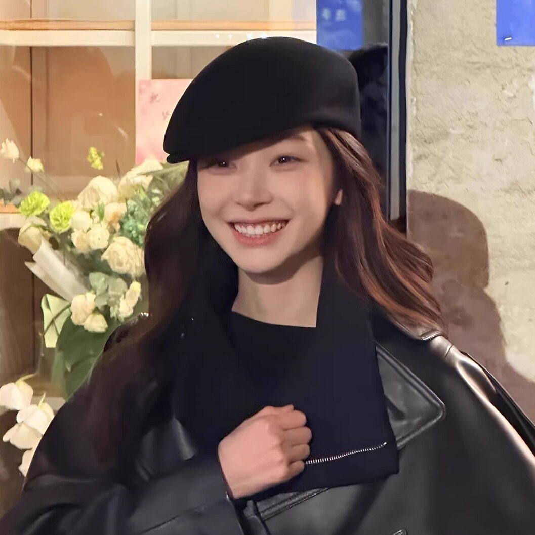 日本RX简约黑色羊毛呢前进帽子女网红鸭舌帽百搭礼帽报童贝雷帽