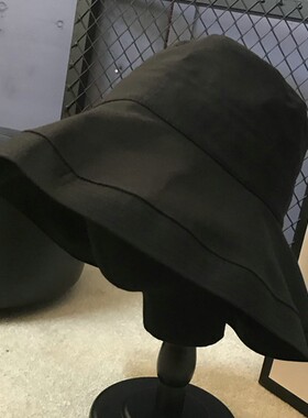 日本Rosex春夏遮阳防晒帽女折叠渔夫帽透气防紫外线帽子女棉麻帽