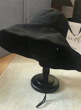 日本Rosex防晒渔夫帽加大帽檐沿折叠防风遮阳帽子女旅游防紫外线