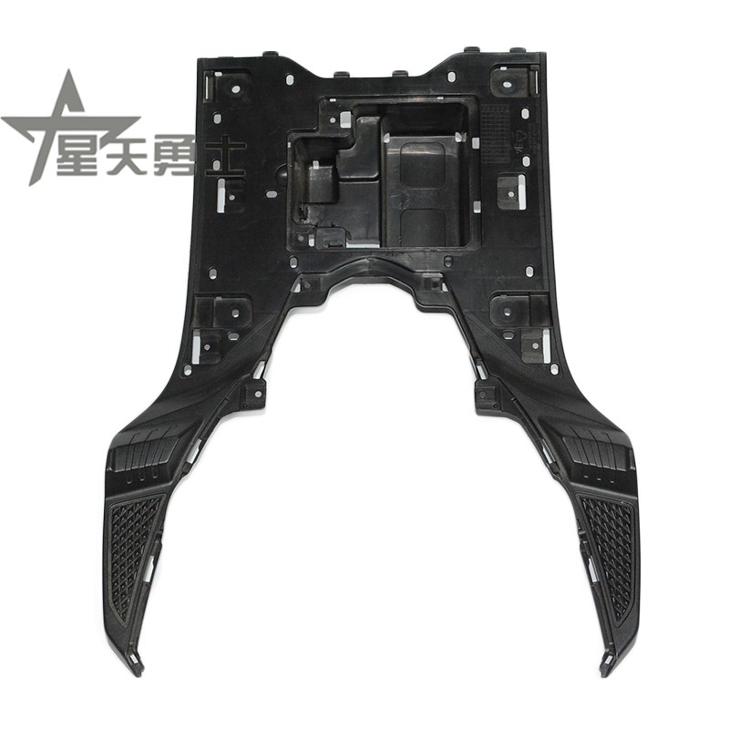 适用豪爵踏板摩托车外壳VN100/HJ100T-6AC脚踏板搁脚板电池盒盖