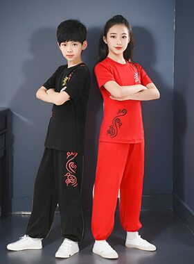 夏季武术练功服男女童短袖