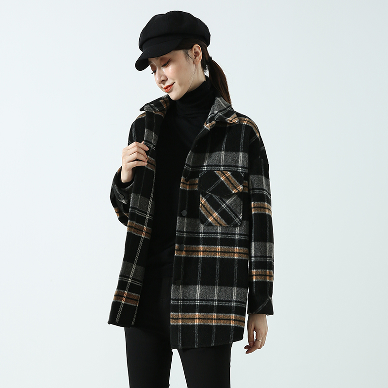 绒面长袖新款加厚磨毛衬衣外套