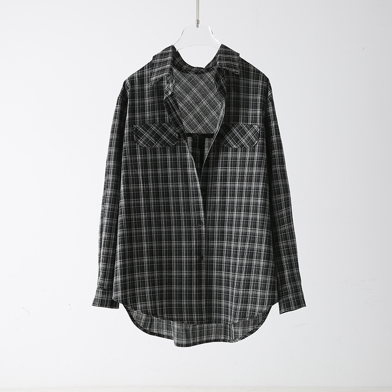 长袖衬衫设计感新款时尚休闲宽松